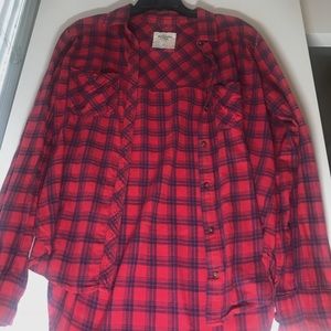♡ Abercrombie Red&Black Flannel ♡
